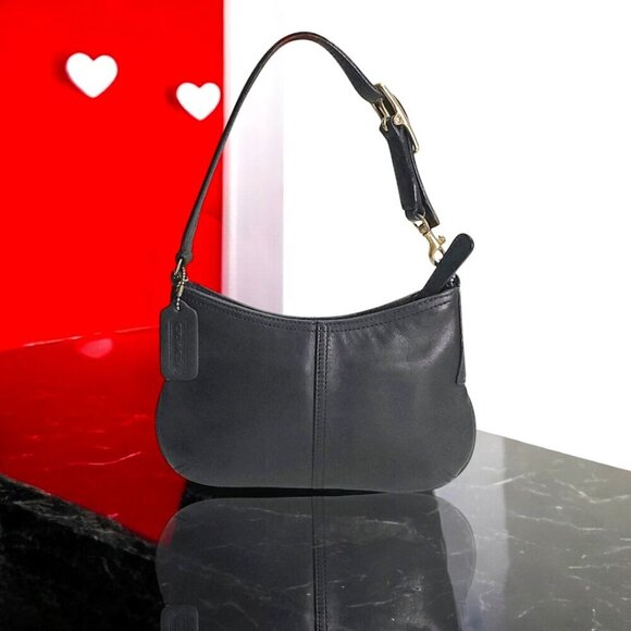 Coach Handbags - Vintage COACH Black Legacy Demi Hobo Bag